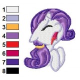 Rarity Cry My Little Pony Embroidery Design